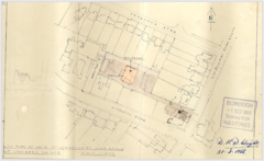 Location plan showing site of Silverhill Mill and later buildings